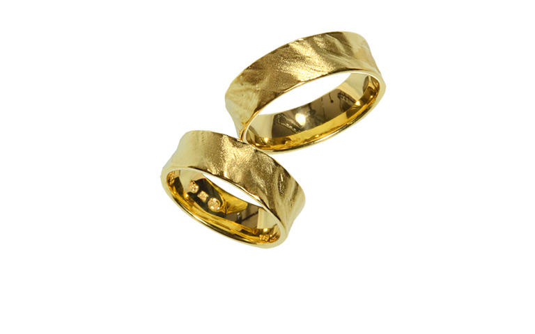 05196+05197-wedding rings, gold 750